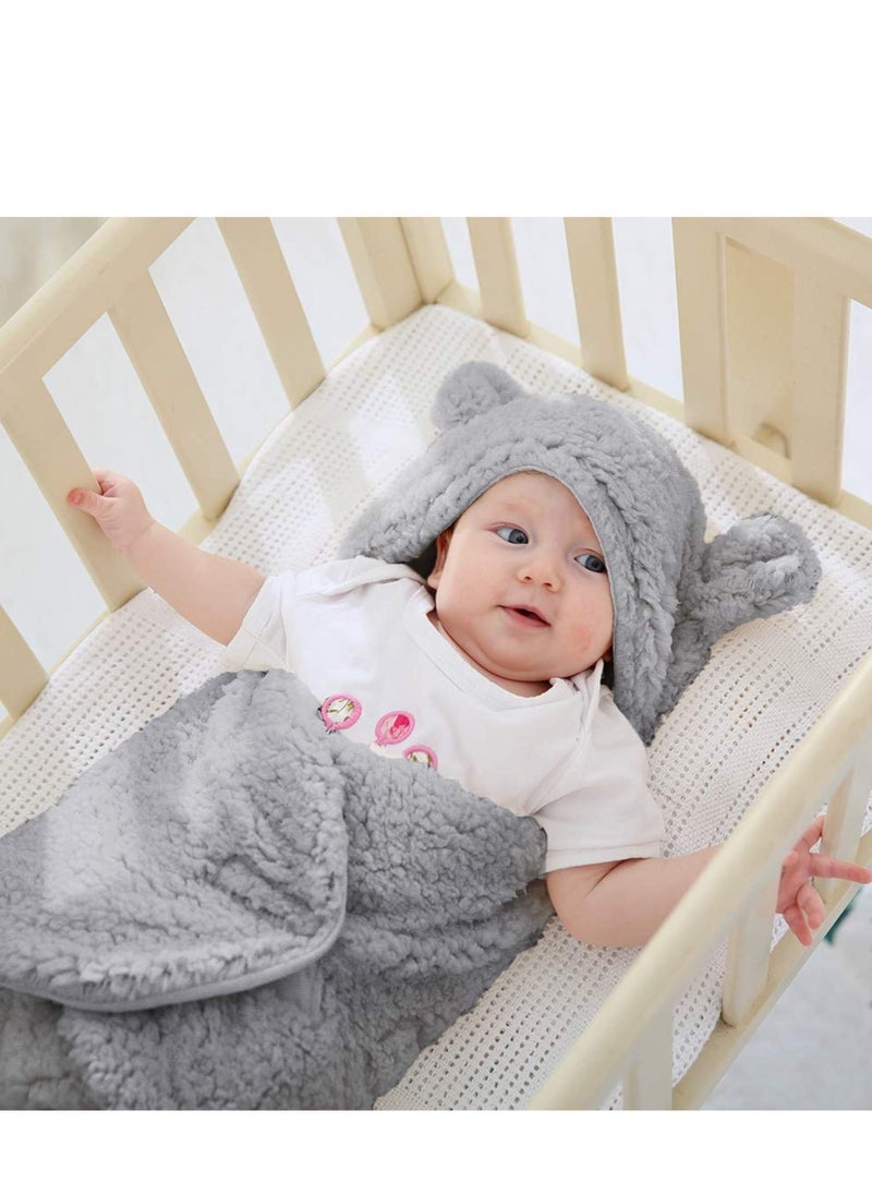 MIXDE Baby Swaddle Blanket  Ultra-Soft Plush Essential for Infants 0-6 Months Receiving Swaddling Wrap Brown Ideal Newborn Registry and Toddler Boy Accessories Perfect Baby Girl Shower Gift  - Image 5