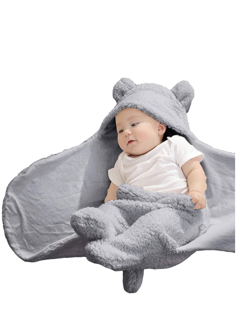 MIXDE Baby Swaddle Blanket  Ultra-Soft Plush Essential for Infants 0-6 Months Receiving Swaddling Wrap Brown Ideal Newborn Registry and Toddler Boy Accessories Perfect Baby Girl Shower Gift  - Image 4
