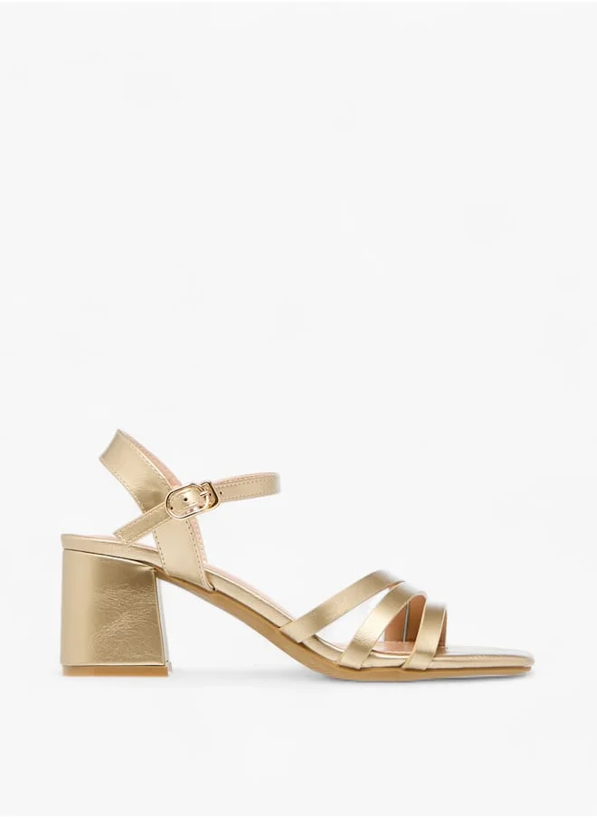 Celeste Womens Block Heel Sandals With Buckle Closure