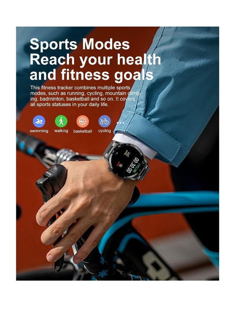 Zoom Plus Germany Bluetooth Calling Full Touch Screen IP67 Waterproof Multi-Function Heart Rate Monitor Smart Watch Black - Image 5