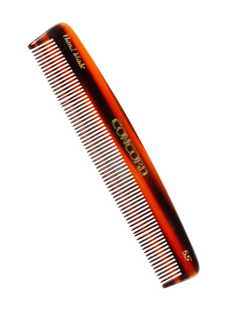 CONCORD 5.5 Inch Handmade Comb, Pocket Comb | Fine-Spaced Teeth Comb, Round Teeth | Antistatic Comb for Wet or Dry Hair, For All Hair Type | Made in India - Image 1