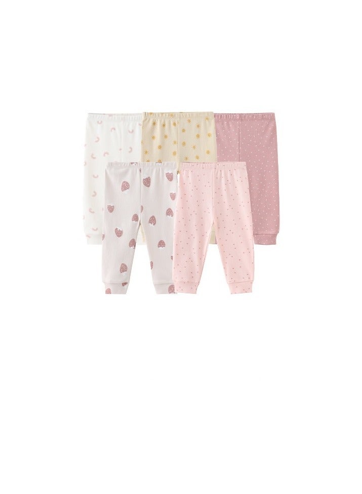 RedMapleTEK 5-Pack Of Elastic Breathable Cotton Trousers For Infants And Young Children - Image 3