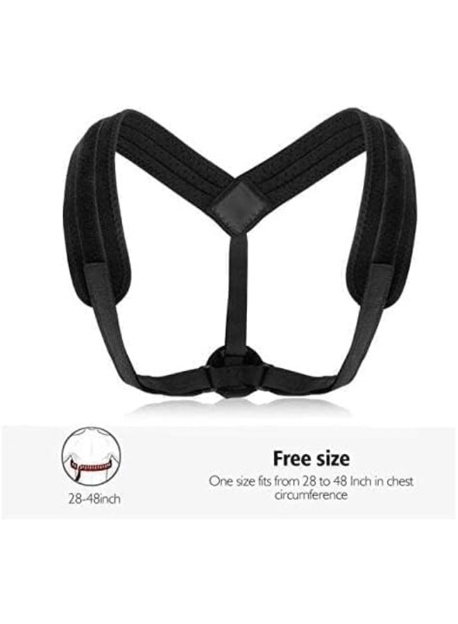 مصحح وضعية الجسم للرجال والسيدات – مشد طبي لدعم الجزء العلوي من الظهر والأكتاف – دعامة قابلة للتعديل لعظمة الترقوة وتخفيف آلام الرقبة – احترافية لمحاذاة العمود الفقري - Image 1