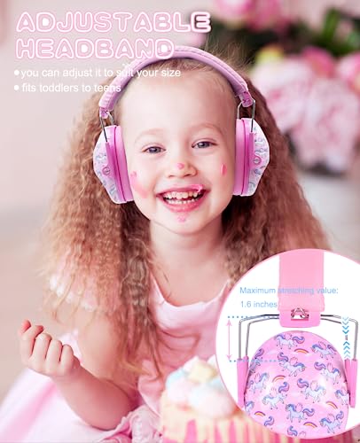 PROHEAR 032 Kids Ear Protection - Noise Cancelling Headphones Ear Muffs for Autism, Toddlers, Children - Pink - Image 3