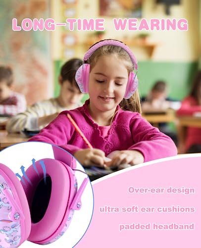 PROHEAR 032 Kids Ear Protection - Noise Cancelling Headphones Ear Muffs for Autism, Toddlers, Children - Pink - Image 4