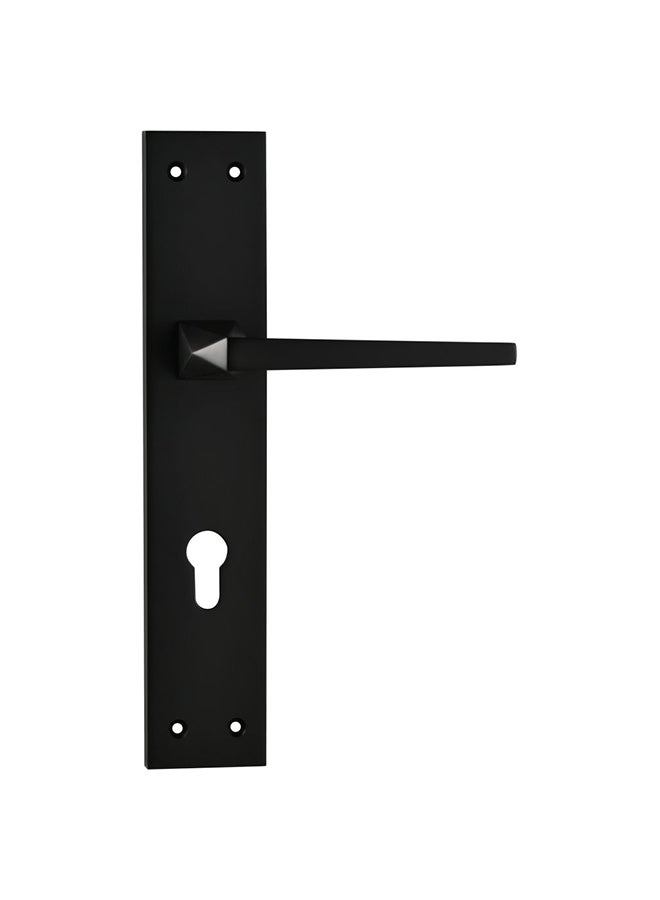 DANUBE HOME Milano Za Tubal 72L-715 Black Plate Door Handle - Premium Hardware for Doors - Stylish and Durable Door Handles - Ideal for Home Renovation and Interior Design