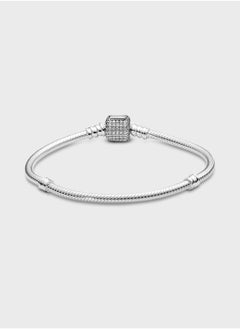 PANDORA Moments Sparkling Pavã© & Snake Chain Bracelet  - Image 1