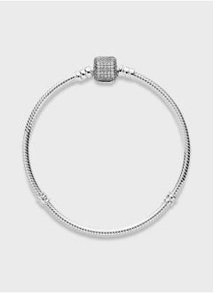 PANDORA Moments Sparkling Pavã© & Snake Chain Bracelet  - Image 2