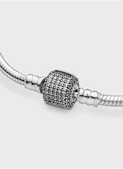 PANDORA Moments Sparkling Pavã© & Snake Chain Bracelet  - Image 3