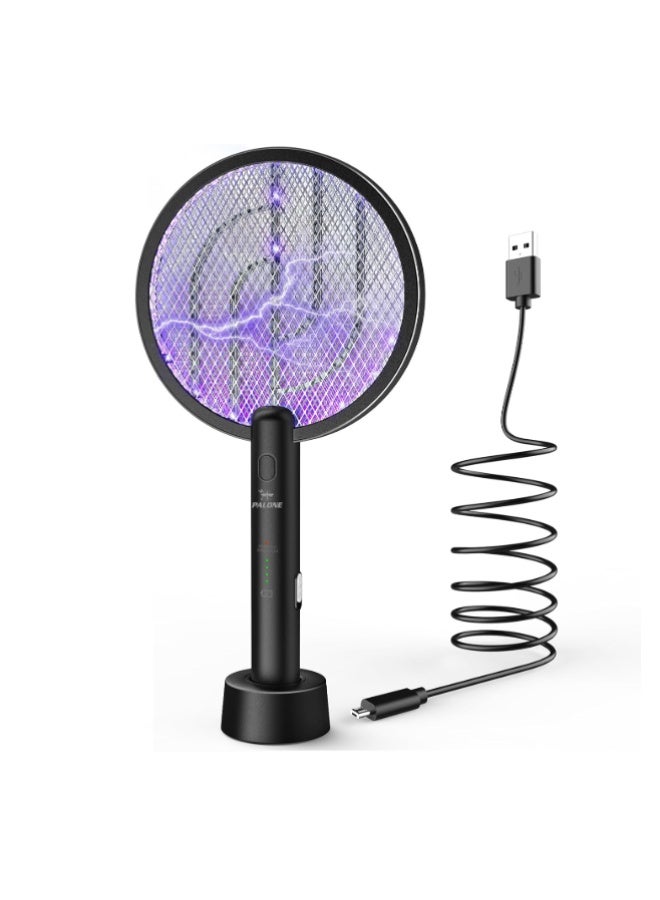 PALONE Electric Fly Swatter, Mosquito Swatter USB Bug Zapper Rechargeable Fly Zapper Racket, Handy Fly Killer Racket, Mosquito And Wasp Killer, Insect Killer for Indoor and Outdoor - Image 1