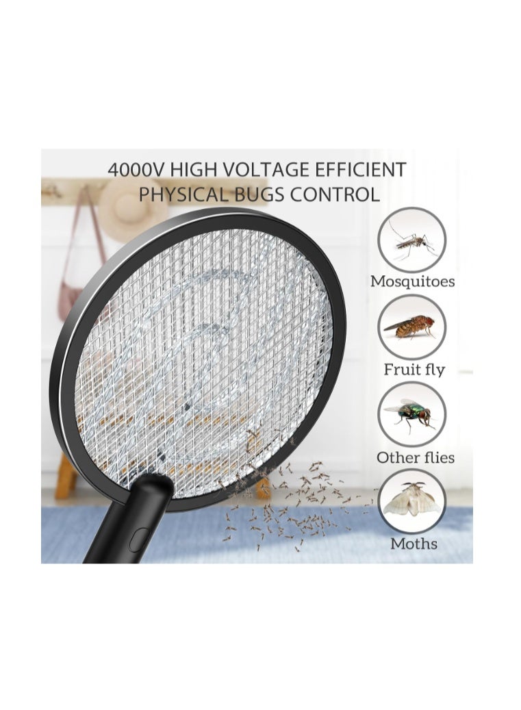 PALONE Electric Fly Swatter, Mosquito Swatter USB Bug Zapper Rechargeable Fly Zapper Racket, Handy Fly Killer Racket, Mosquito And Wasp Killer, Insect Killer for Indoor and Outdoor - Image 2