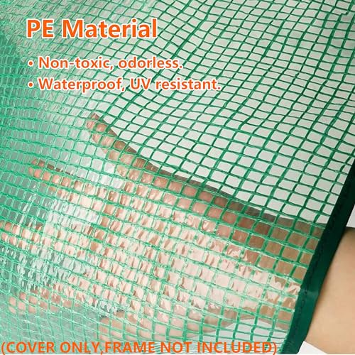 TENTOPMIC Greenhouse Replacement Cover, 56×56×76 Inch PE Walk-in Greenhouse Cover for Gardening Plants w/Roll-Up Zipper Door, Waterproof Frost Protection Wind Rain Proof, Easy Assembly (No Frames Include) - Image 4