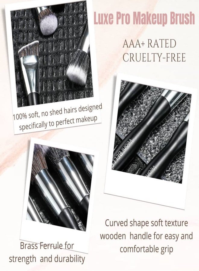 Veoni Belle Flat Eyeliner Eyebrow Concealer Brush Flat Definer Firm Precision Lash Liner Cosmetic Brushes - Image 3