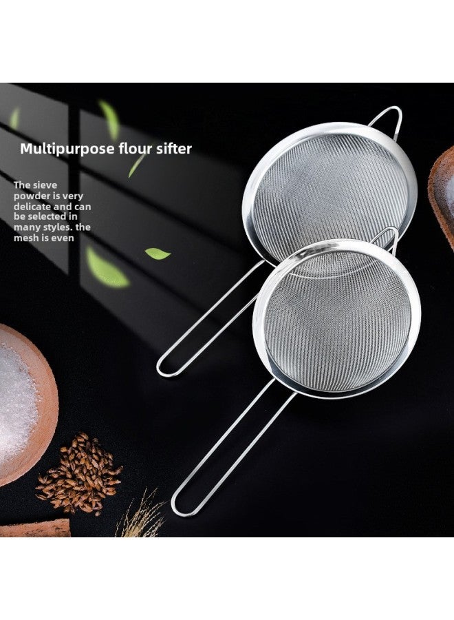 Juice Egg Tart Liquid Flour Sieve Superfine Household Baking Soybean Milk Filter Mesh Chicken Sieve Spoon Stainless Steel Colander-Specifications:Insulated Glove Bow - Image 4