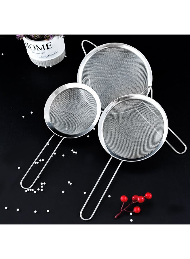 Juice Egg Tart Liquid Flour Sieve Superfine Household Baking Soybean Milk Filter Mesh Chicken Sieve Spoon Stainless Steel Colander-Specifications:Insulated Glove Bow - Image 3