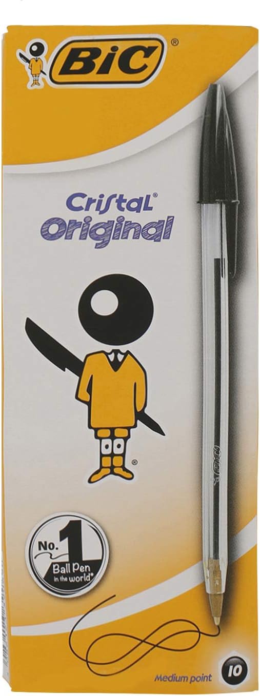 BIC Cristal Ballpoint Pen Pack of 10 - Black - Image 1