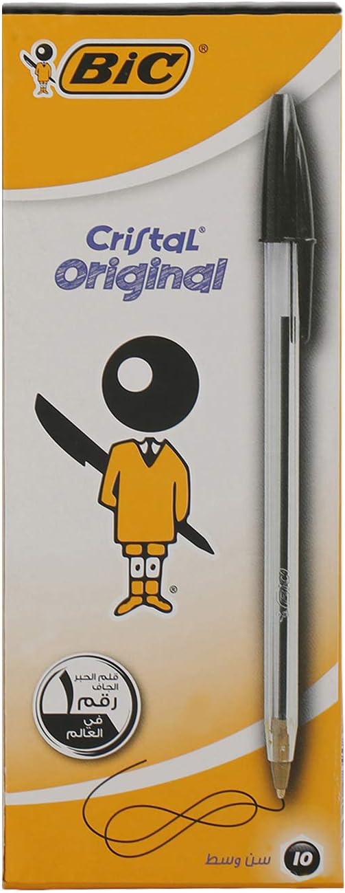 BIC Cristal Ballpoint Pen Pack of 10 - Black - Image 3
