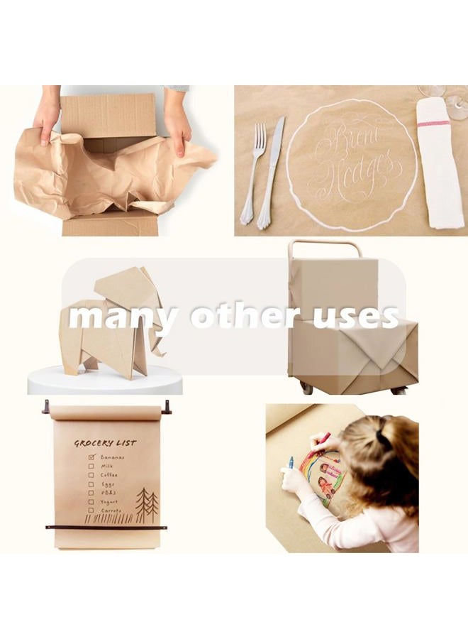 PH PERKHOMY PerkHomy 24" x 2,400" (200') White Kraft Paper Roll for Craft Bulletin Board Paper Art Table Covering Crafting Gift Wrapping Bouquet Packing Parcel 80GSM 55LB (White, 24" x 200') - Image 4