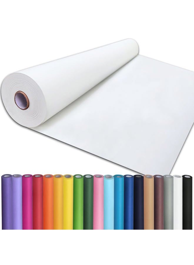 PH PERKHOMY PerkHomy 24" x 2,400" (200') White Kraft Paper Roll for Craft Bulletin Board Paper Art Table Covering Crafting Gift Wrapping Bouquet Packing Parcel 80GSM 55LB (White, 24" x 200') - Image 1