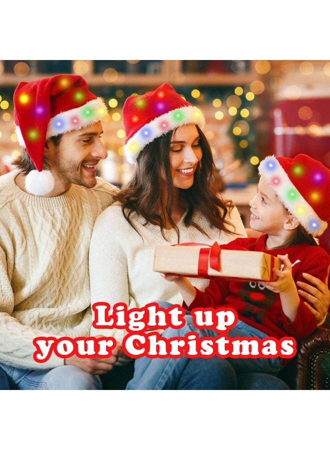 كوكو قبعات سانتا، قبعات عيد الميلاد المضيئة كبيرة الحجم، قبعة سانتا كبيرة مع أضواء LED، قبعة سانتا كلوز وامضة للبالغين والأطفال - Image 2