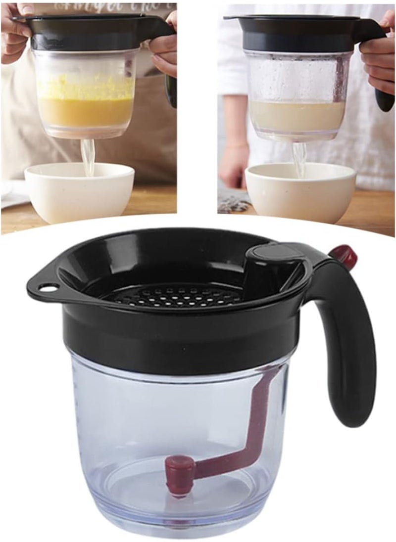 GGOOT - Fat Separator with Bottom Release Oil Gravy Separator with Strainer for Cooking, Fat Separator, Grease Separator for Gravy, Kitchen Gravy Grease Separator - Image 1