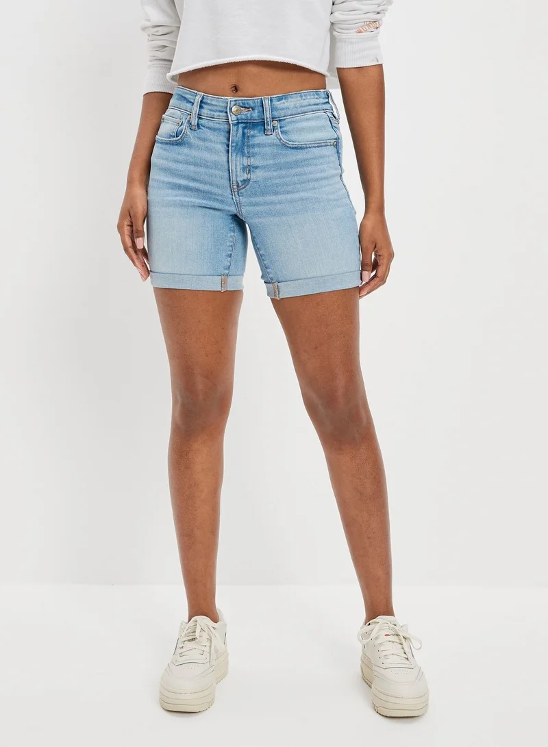 امريكان ايجل High Waist Denim Shorts