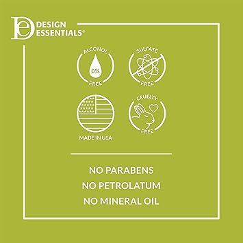 Design Essentials شامبو ديساين إسينشالز الطبيعي باللوز والأفوكادو المرطب والمزيل للتشابك خالي من الكبريتات 12 أونصة - Image 4