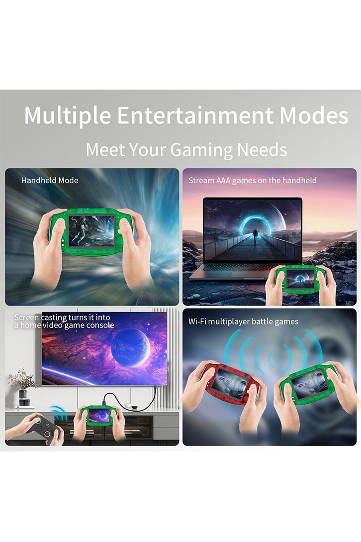 ANBERNIC  RG34XX Retro Handheld Game Consoles RG34XX Classic Retro Gaming Console 32+64G Card  rg34xx Portable Gaming Console Linux 64-bit 3500mAh Battery WiFi Bluetooth HD and TV Output Green  - Image 4