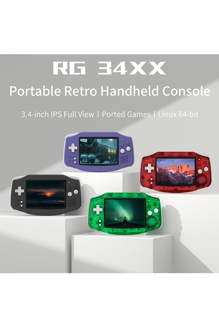 ANBERNIC  RG34XX Retro Handheld Game Consoles RG34XX Classic Retro Gaming Console 32+64G Card  rg34xx Portable Gaming Console Linux 64-bit 3500mAh Battery WiFi Bluetooth HD and TV Output Green  - Image 2