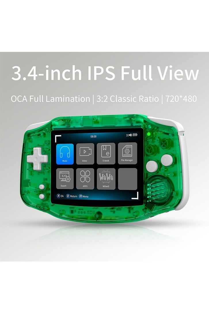 ANBERNIC  RG34XX Retro Handheld Game Consoles RG34XX Classic Retro Gaming Console 32+64G Card  rg34xx Portable Gaming Console Linux 64-bit 3500mAh Battery WiFi Bluetooth HD and TV Output Green  - Image 3