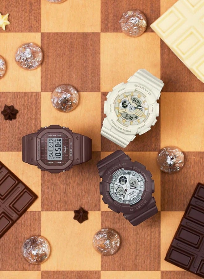 CASIO Women's Analog-Digital Watch, 100M Water Resistant, Brown Resin Band BA-130SW-5ADR - Image 4