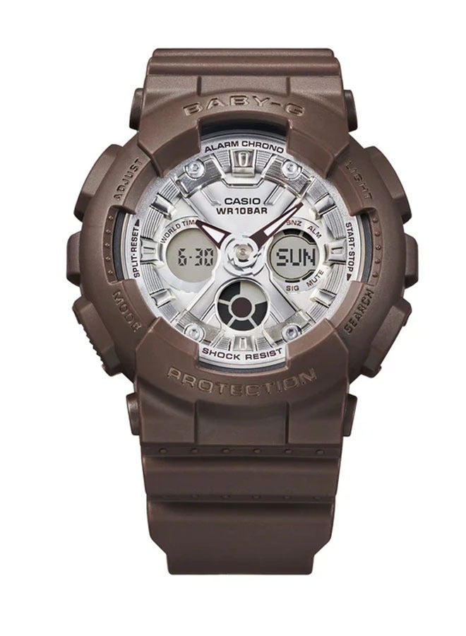 CASIO Women's Analog-Digital Watch, 100M Water Resistant, Brown Resin Band BA-130SW-5ADR - Image 3