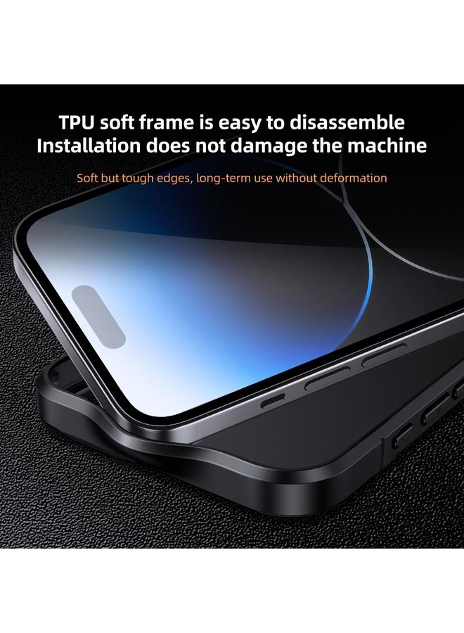 اس-توب جراب لهاتف iPhone 15 Pro مصنوع من مادة TPU غير اللامعة والصلبة من مادة البولي كربونات - Image 4
