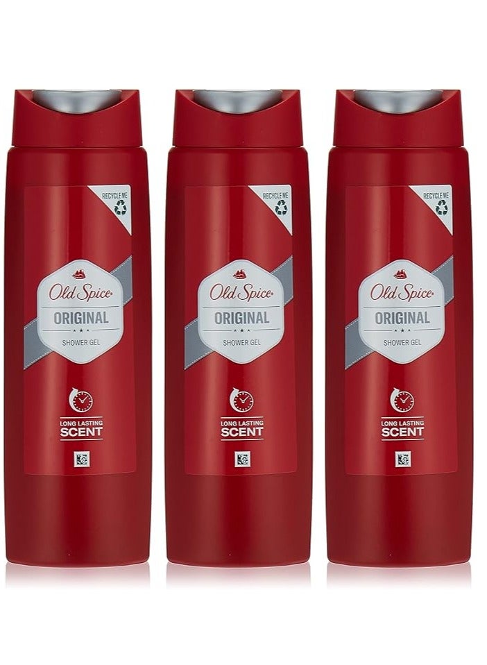 أولد سبايس جل الاستحمام الأصلي للرجال من أولد سبايس، 250 مل (عبوة من 3 قطع)