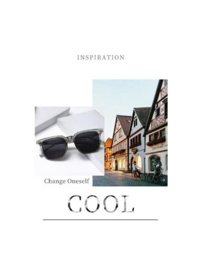 Veil Polarized Aviator Sunglasses for Men Women, UV400 Protection Sun Glasses TR Fashion Anti-Glare Sun Shades for Driving, Fishing, Traveling (Transparent Gray Frame) - Image 2