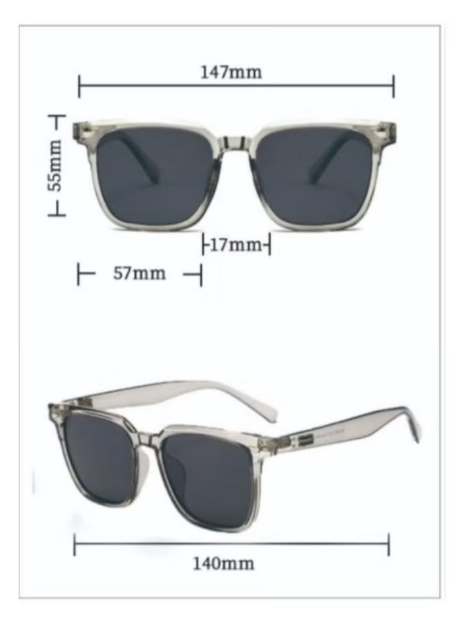 Veil Polarized Aviator Sunglasses for Men Women, UV400 Protection Sun Glasses TR Fashion Anti-Glare Sun Shades for Driving, Fishing, Traveling (Transparent Gray Frame) - Image 3