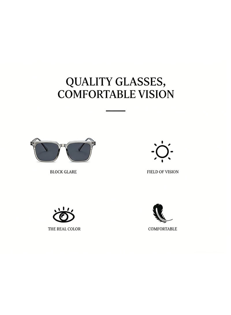 Veil Polarized Aviator Sunglasses for Men Women, UV400 Protection Sun Glasses TR Fashion Anti-Glare Sun Shades for Driving, Fishing, Traveling (Transparent Gray Frame) - Image 4