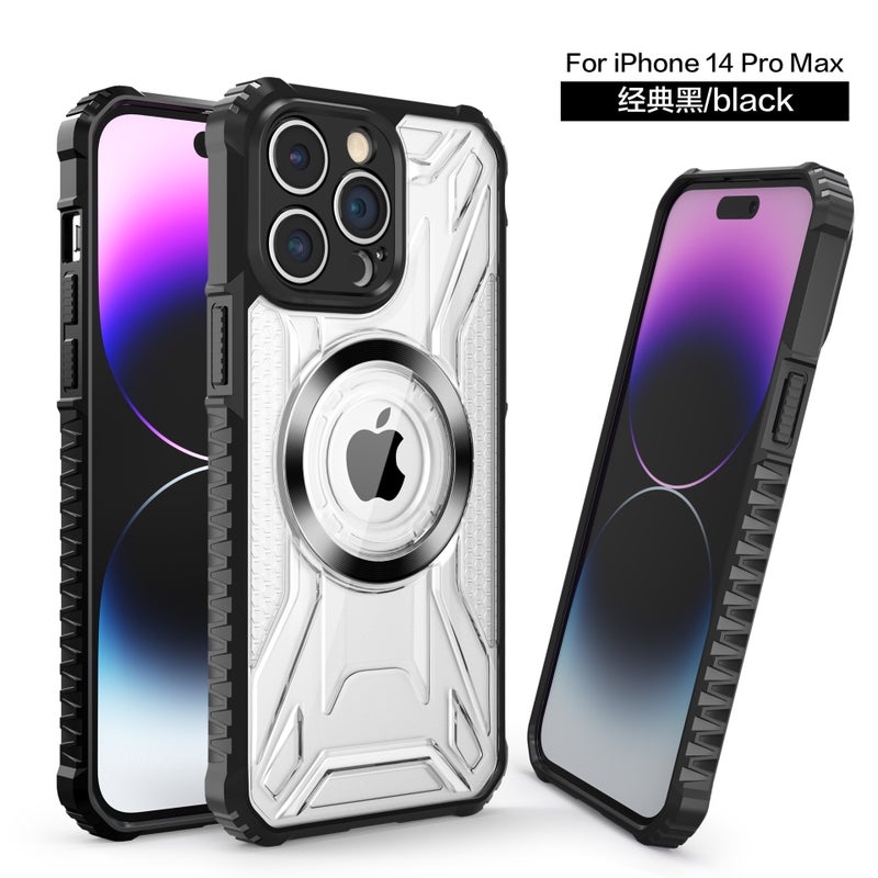 Battle Shadow for Apple 16promax Mobile Phone Case Transparent Magnetic Absorbing Case iPhone13 Full-Covering Protective Case 15 Drop-Resistant - Image 1