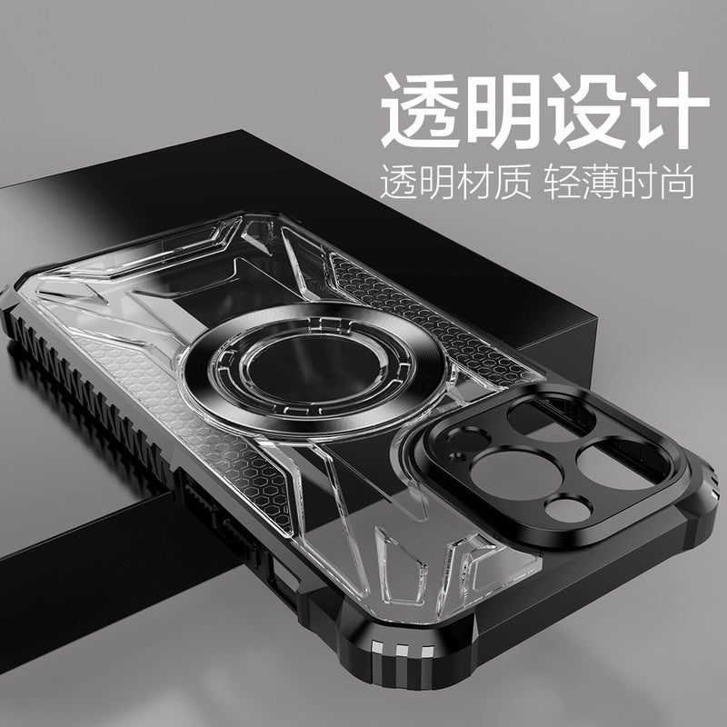 Battle Shadow for Apple 16promax Mobile Phone Case Transparent Magnetic Absorbing Case iPhone13 Full-Covering Protective Case 15 Drop-Resistant - Image 2