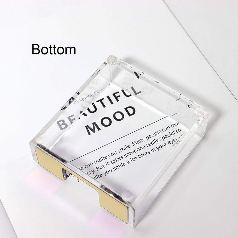 MultiBey Sticky Notes Memo Pad Holder Dispenser Rose Gold with Clear Desk Supplies Organizer Accessories for Office Home Schools (Gold) - Image 5