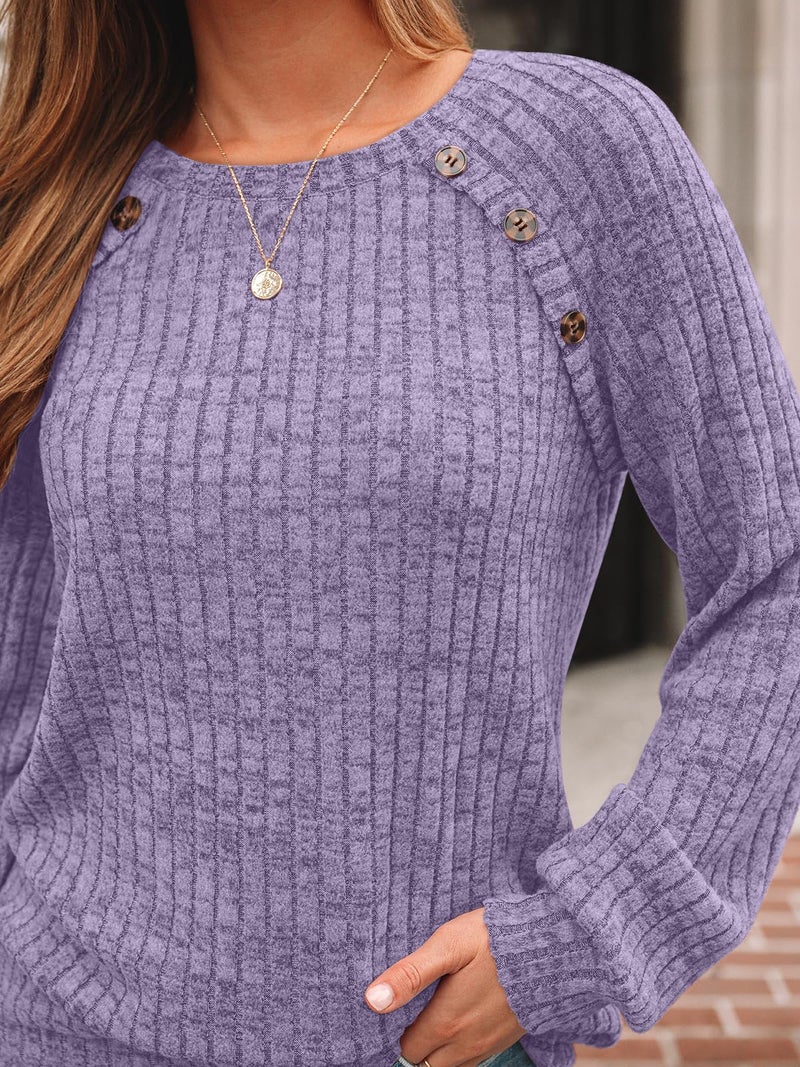 AUTOMET Womens Long Sleeve T Shirts Casual Tunic Work Tops Spring Plus Size Sweaters Date Night Outfit 2026 Dressy Blouse Light Purple S - Image 5