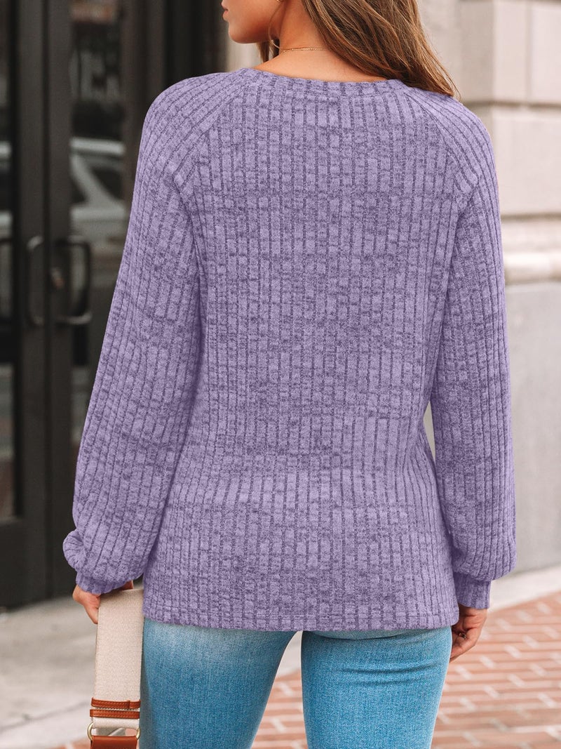 AUTOMET Womens Long Sleeve T Shirts Casual Tunic Work Tops Spring Plus Size Sweaters Date Night Outfit 2026 Dressy Blouse Light Purple S - Image 4