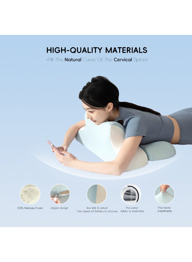Shop And Shops Rebound Memory Foam Bed Reading Pillow Polyester Cover for Hotel Use Body Support - Image 3
