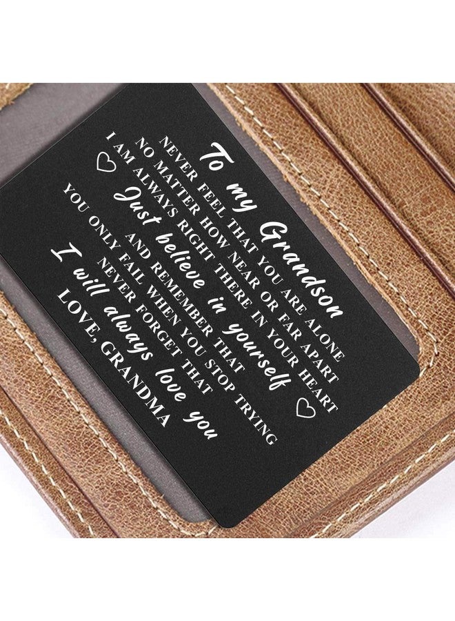 DEGASKEN Grandson Wallet Card From Grandma Never Forget That I Will Always Love You Grandson Back To School Gifts  - Image 5