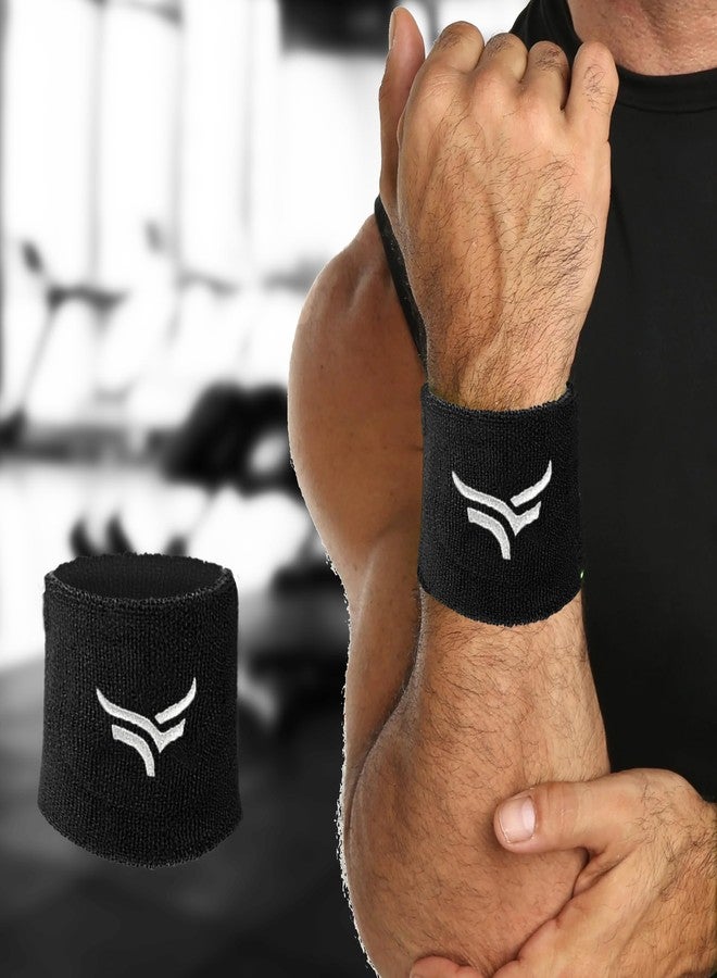 Xtrim Unisex Hand Band (Pack of 1), Wrist Band for Men & Women, Moisture-Wicking, Comfortable Fit, Breathable Fabric, Highly Elastic (Black) - Image 2