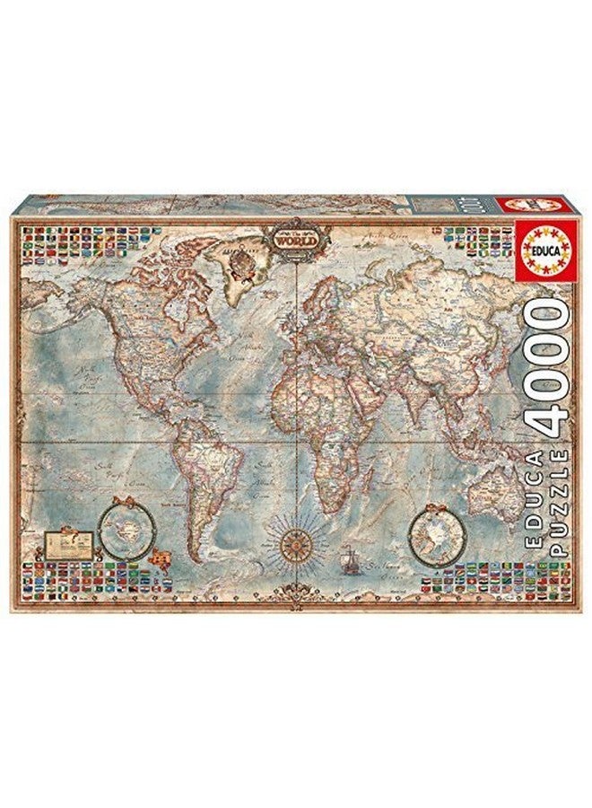 EDUCA 4,000 Piece Puzzle - The World Map - Image 3