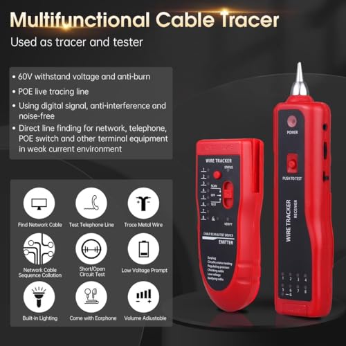 COOLCOLD RJ45 Crimping Tool Kit with LAN Tester – Pass Through Ethernet Crimper, Wire Cutter, Stripper & Network Line Finder for Cat5 Cat5e Cat6 RJ11 RJ45 Cable Installation - Image 2
