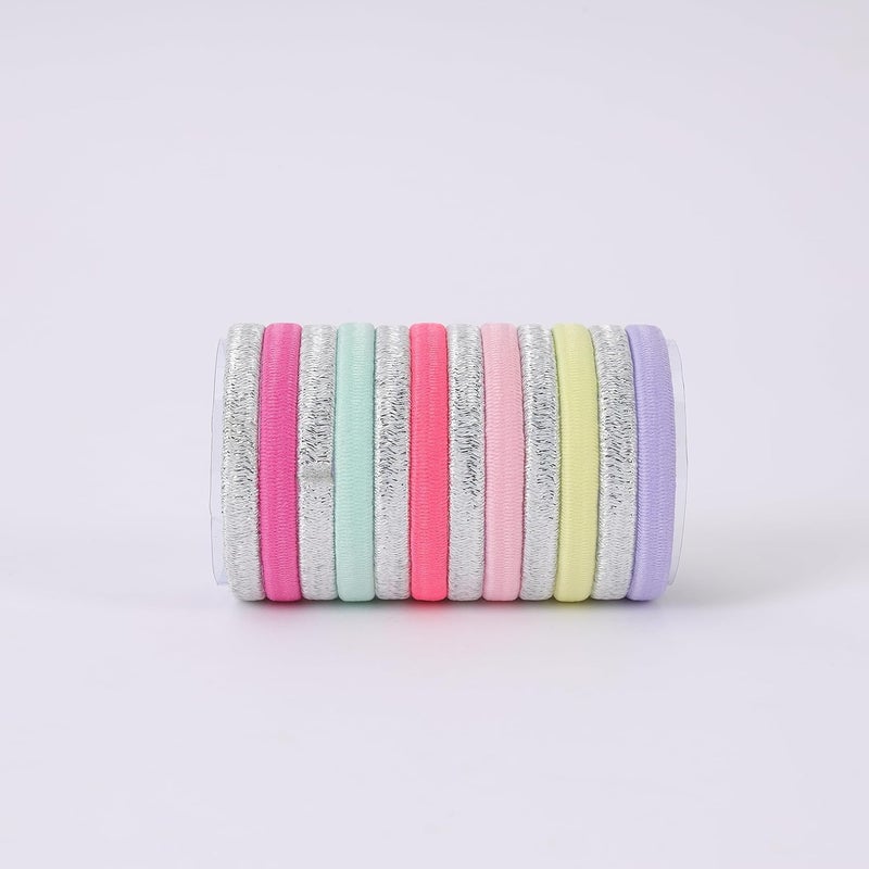 Glitters مجموعة أربطة شعر لامعة عصرية أنيقة مرنة لفتاة الأطفال (مجموعة من 12) - Image 3