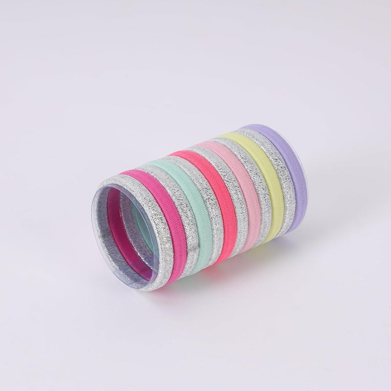 Glitters مجموعة أربطة شعر لامعة عصرية أنيقة مرنة لفتاة الأطفال (مجموعة من 12) - Image 2