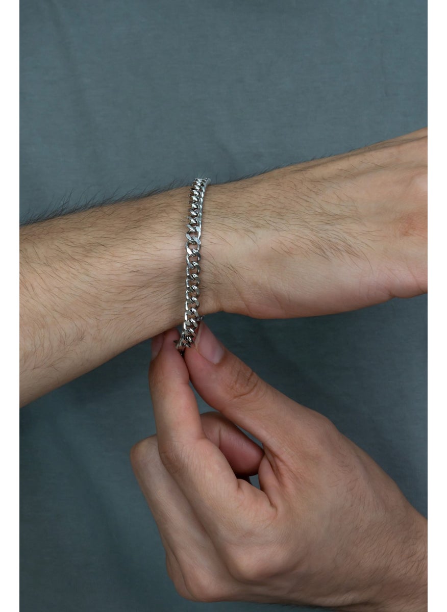 Takı Dükkanı Jewelry Shop Cuban Gurmet Men's Steel Chain Necklace and Bracelet Set ECK29S  - Image 5